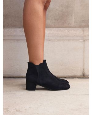 Linzi Ground Manor Low Block Heeled Ankle Boots - Natural