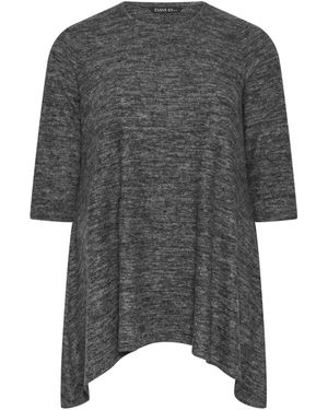 Evans Hanky Hem Top - Gray