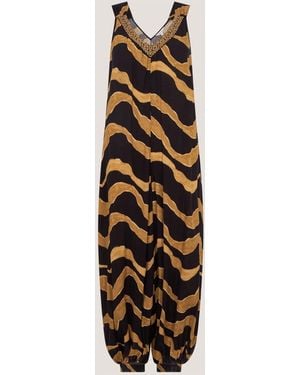 Monsoon Zahara Sleeveless Print Jumpsuit - White