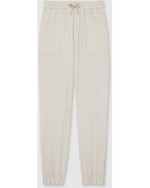 Reiss Stone Climb Stretch-Nylon Cuff Pants - White