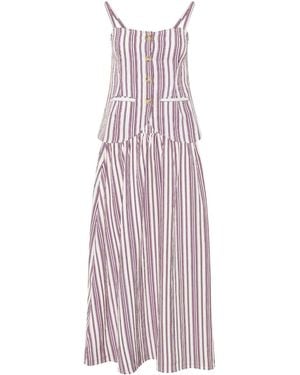 PixieGirl Petite Striped Cami & Maxi Skirt Set - Purple