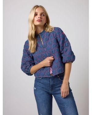 Scamp & Dude Denim Quilted Heart Jacket - Blue
