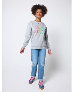 Scamp & Dude Long Multi Bolt Oversized Sweatshirt - Blue