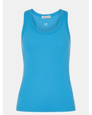 Whistles Ultimate Ribbed Scoop Vest - Blue