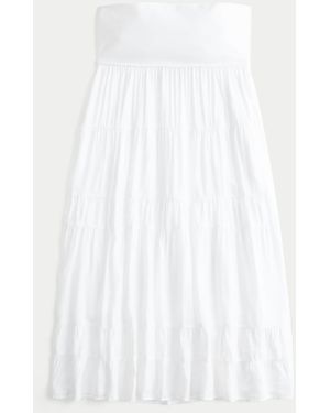 Hollister Foldover Maxi Skirt - White