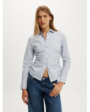 Cotton On Cotton On Peyton Gathered Long Sleeve Shirt - Blue