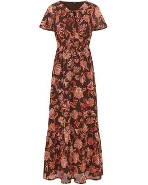 Long Tall Sally Shirred Waist Maxi Dress - Purple