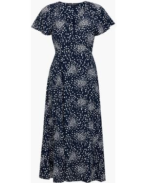 French Connection Thea Lizzie Midi Tea Dress - Blue