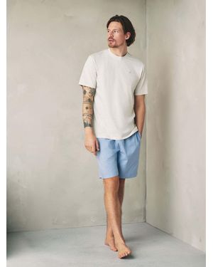 Next Linen Blend Woven Stripe Pajamas Set 2 Pack - Natural