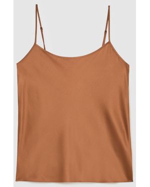 Reiss Silk Cami Top - Brown
