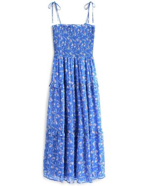 Tommy Hilfiger Print Extra Slim Chiffon Maxi Dress - Blue