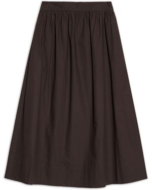 Albaray Cotton Full Skirt - Brown