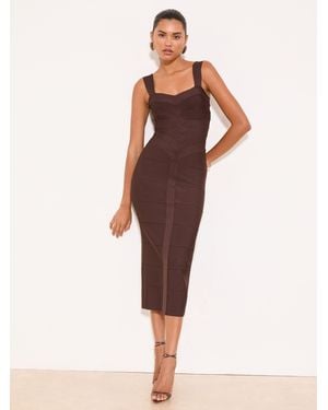 Lipsy Bandage Midi Dress - Natural