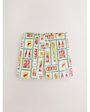 Next Textured 5 Inch Swim Shorts - Multicolor