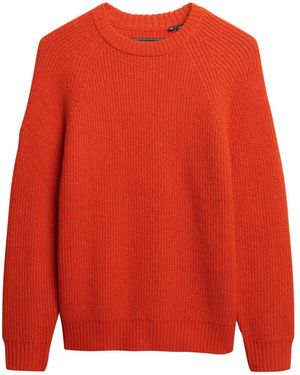 Superdry Chunky Raglan Sweater - Red