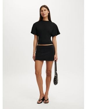 Cotton On Blair Batwing Short Sleeve T-Shirt - Black