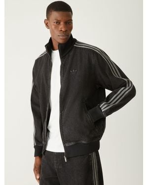 adidas Originals Adicolor Denim Firebird Track Top - Black