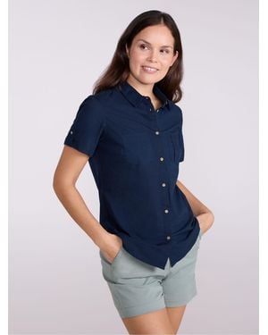 Mountain Warehouse Damen Coconut Kurzärmeliges Hemd - Blau