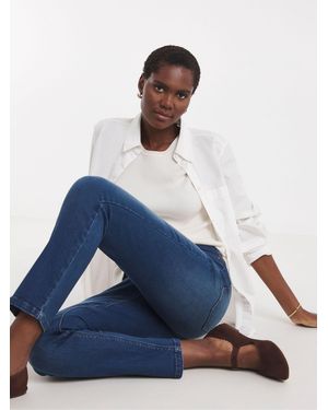 JD Williams High Waist Super Stretch Slim Leg Jeans - Blue