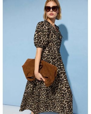 Baukjen Imogen Cotton Printed Midi Dress - Blue