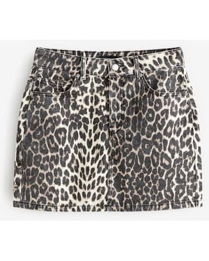 Next Mini Denim 100% Cotton Skirteu 34 (Uk 6) - Schwarz