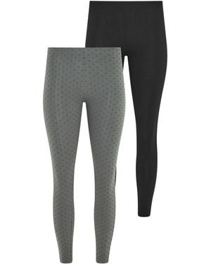 PixieGirl Petite Pixiegirl Petite Polka Dot Leggings 2 Pack - Gray