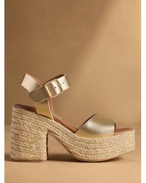 Russell & Bromley Satley Espadrille Heeled Sandals - Natural