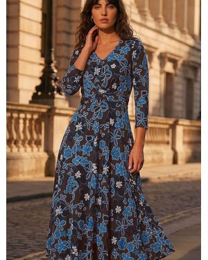 Roman Floral Cross Dress - Blue