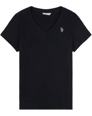 U.S. POLO ASSN. U. S. Polo Assn U. S. Polo Assn. Regular Fit V-Neck T-Shirt - Black