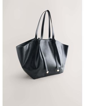 Next Large Pinched Shoulder Bag - Black