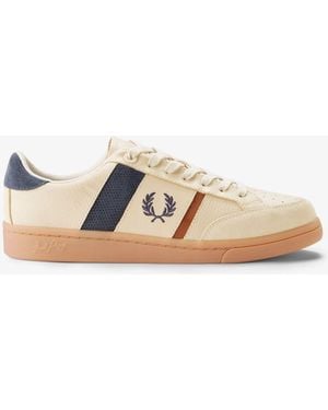 Fred Perry B725 Leather/ Suede Sneakers - White