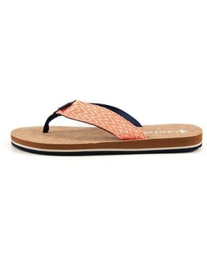 Weird Fish Arundel Cork Flip Flops - Orange