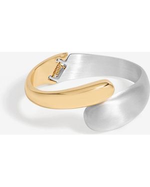 Jon Richard Two Tone Bangle - White