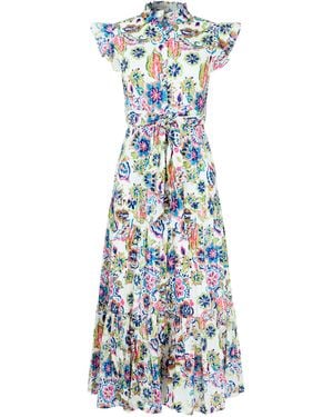 Joe Browns Beautiful Printed Broderie Dress - Blau