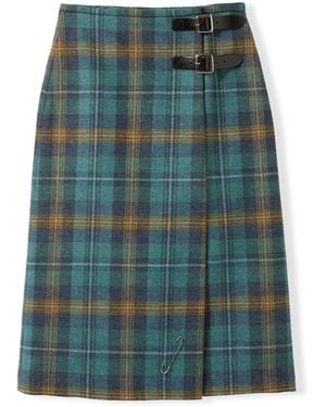 Celtic & Co. Celt Midi Kilt Skirt - Green