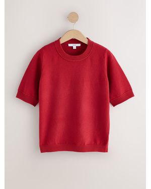 Next Supersoft Short Sleeve Knitted Sweater - Red