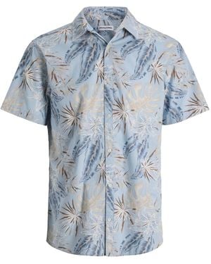 Jack & Jones Short Sleeve Printed Shirt - Blue