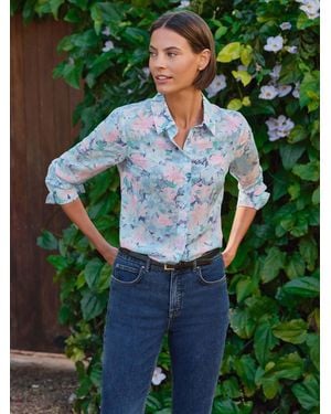 Pure Collection Washed Silk Loose Fit Shirt - Green