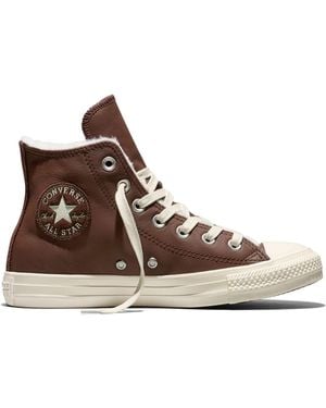 Converse Chuck Taylor Cozy Leather High Sneakers - Brown