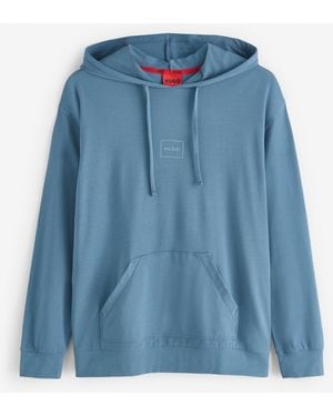HUGO Box Logo Hoodie - Blue