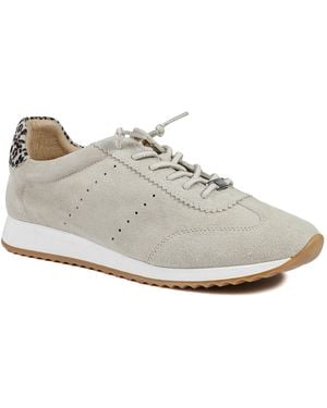 Jones Bootmaker Jones Bootmaker Alenya Suede Leather Lace Up Sneakers - White