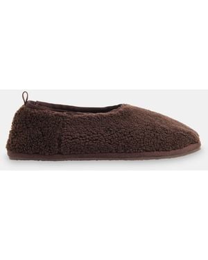 Whistles Shearling Ballet Slippers - White