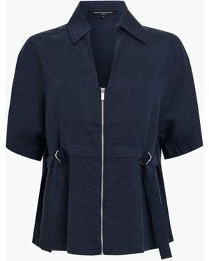 French Connection Yassie Utility Shirt - Blue