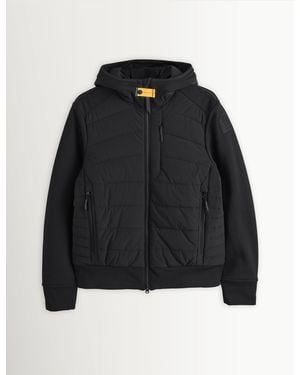 Parajumpers Manfred Fleece Nylon Hooded Jacket - Blue
