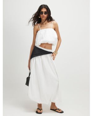 River Island River Island Poplin Bubble Hem Skirt - White