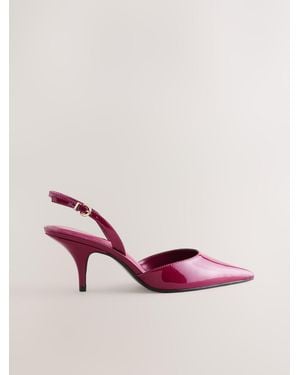 Next Forever Comfort Pointed Toe Curvy Slingback Heels - Pink