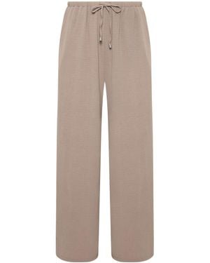 Evans Tie Waist Wide Leg Pants - Natural