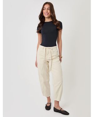 Threadbare Belted Jeans - Natural