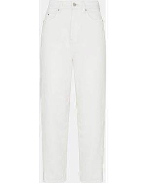 Whistles Petite Authentic Barrel Leg 100% Cotton Jeans - White