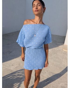 Never Fully Dressed Ice Mini Tilly Dress - Blue